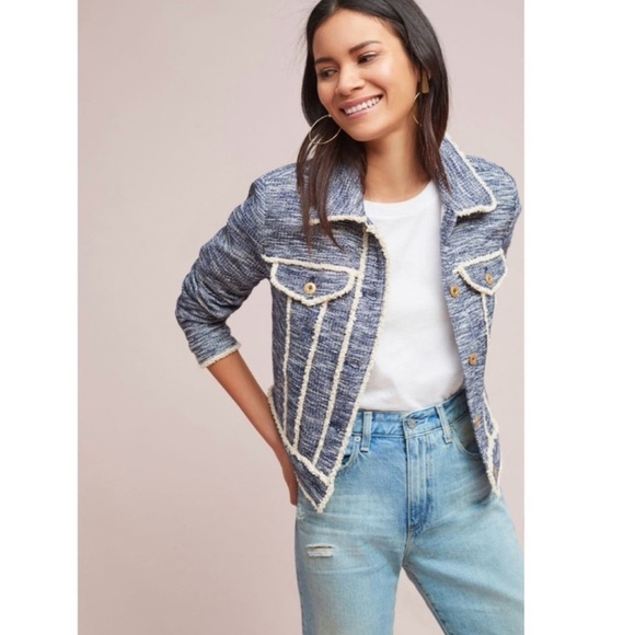 Anthropologie Jackets & Blazers - Anthropologie Ett Twa woven trucker jacket